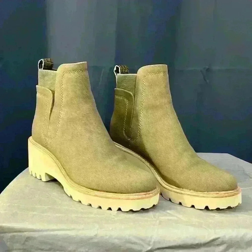 Dolce Vita Sage Canvas Huey Ankle Boots